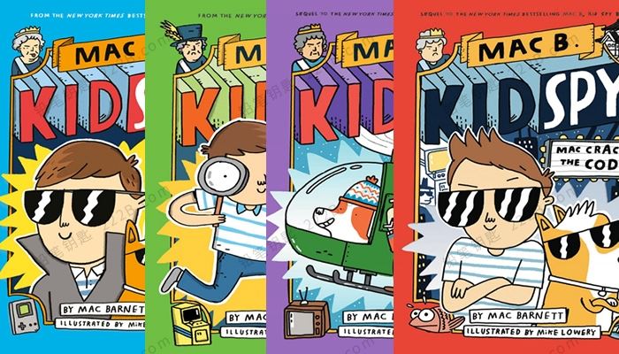 《Mac B. Kid Spy》全四册儿童侦探推理英文绘本PDF 百度云网盘下载