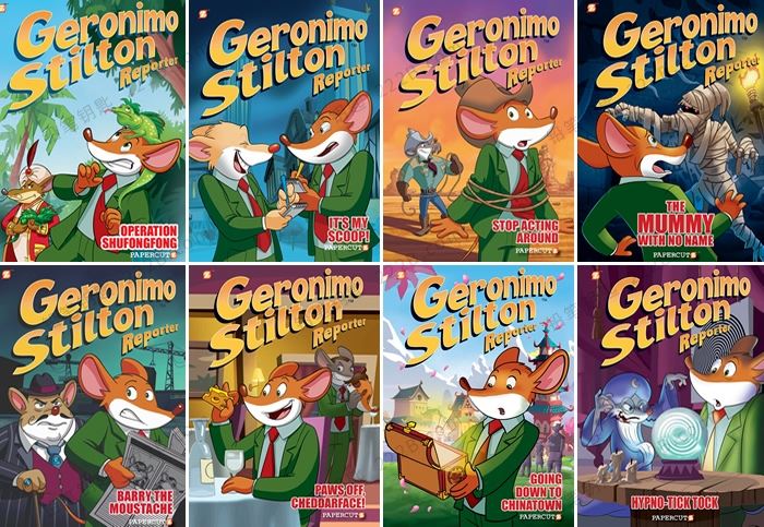 《老鼠记者Geronimo Stilton Reporter》8册漫画英文绘本故事PDF 百度云网盘下载