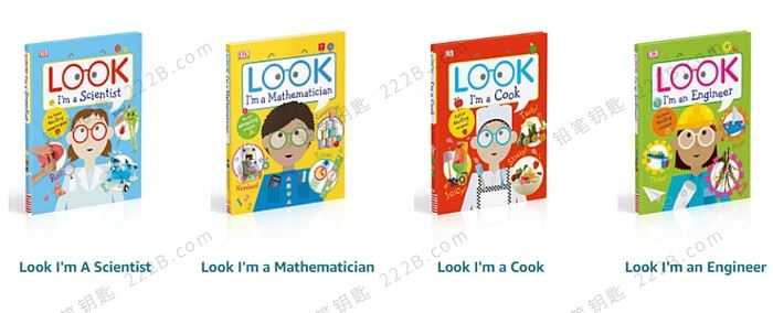 《Engineer/Scientist/Cook/Maths Wizard》DK Look系列全套4册 百度云网盘下载