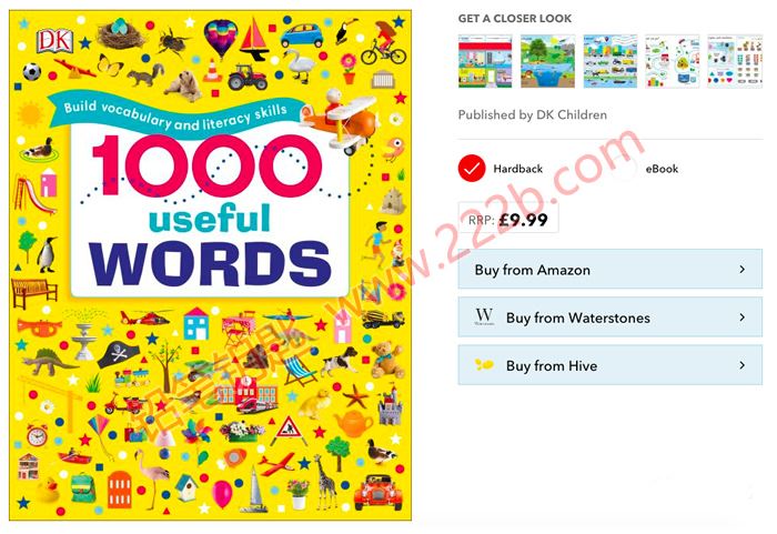 《1000 Useful Words Poster》英语启蒙单词海报PDF 百度云网盘下载