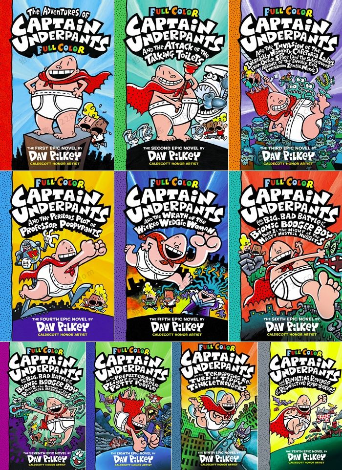 《Captain Underpants Series Full Color》10册内裤超人全彩英文漫画 百度云网盘下载
