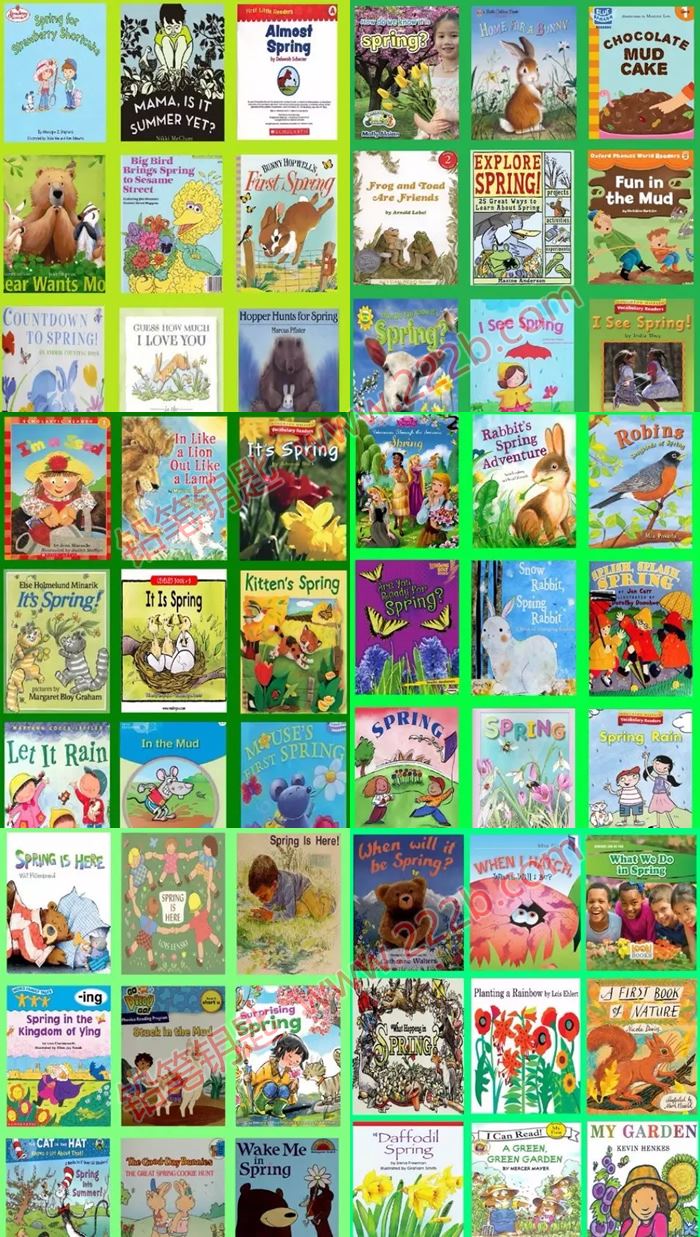 《54册春天主题绘本大合集PDF》Books For Kids About Spring 百度云网盘下载