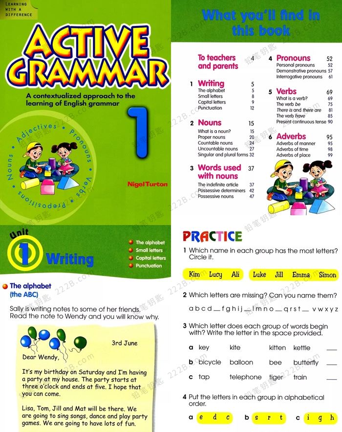 《Active Grammar》第一册&第二册趣味看图学语法PDF 百度云网盘下载