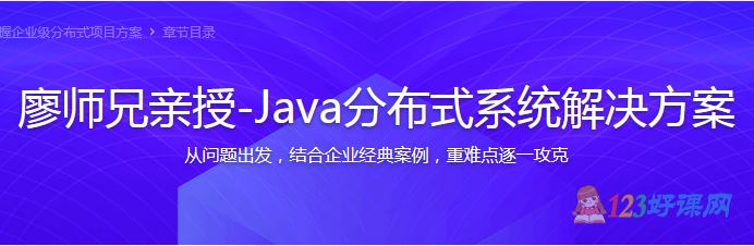 廖师兄讲师：Java分布式系统解决方案
