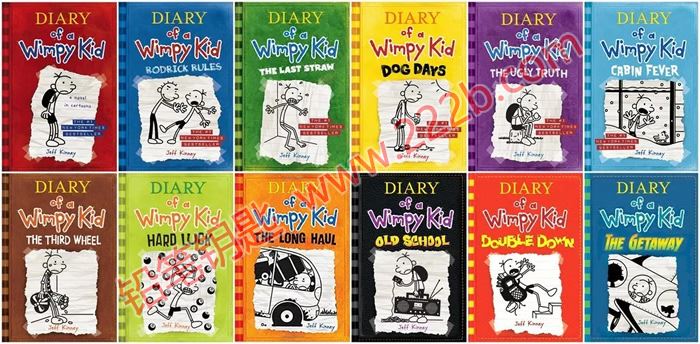 《Diary of a Wimpy Kid小屁孩日记全套14册》PDF+原版MP3音频 百度云网盘下载