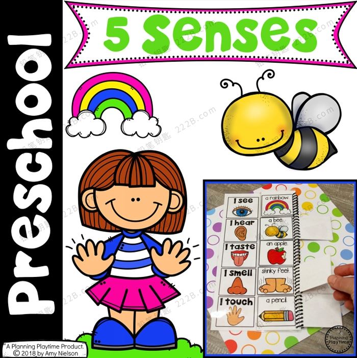 《Preschool 5 Senses》五感训练早教启蒙认知英文教具PDF 百度云网盘下载