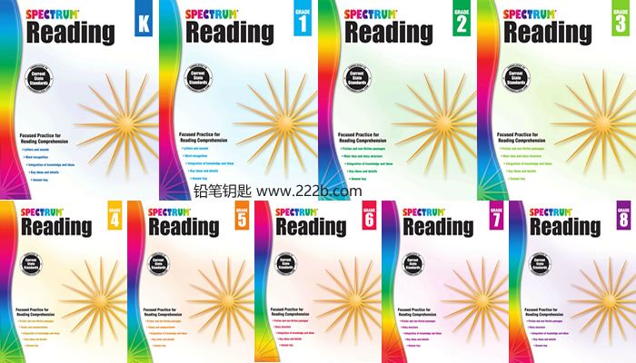 《Spectrum Reading Workbook 》GK-G8阅读理解练习册PDF 百度云网盘下载