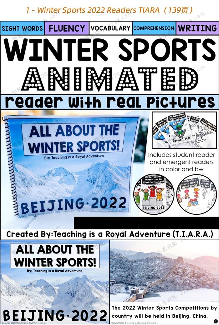 《Winter Sports Beijing 2022》六册冬奥会主题英文资源包PDF 百度云网盘下载