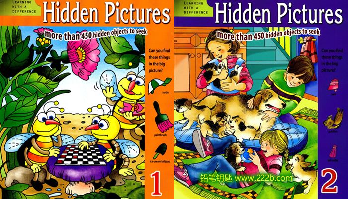 《Hidden Pictures 1&2》风靡全球104个图像游戏PDF 百度云网盘下载