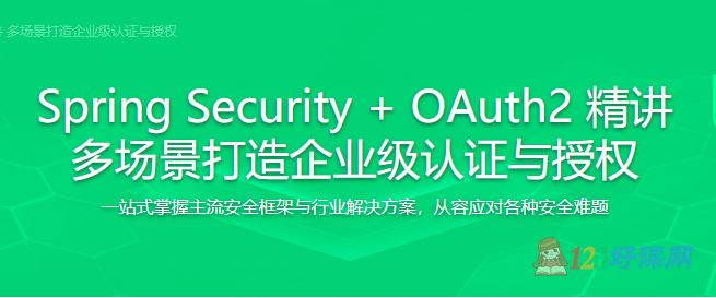 接灰的电子产品讲师：Spring Security+OAuth2精讲多场景打造企业级认证