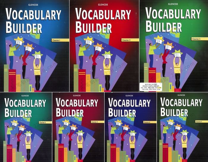 《Glencoe Vocabulary Builder》Course 1-7学生词汇教材练习册PDF 百度云网盘下载