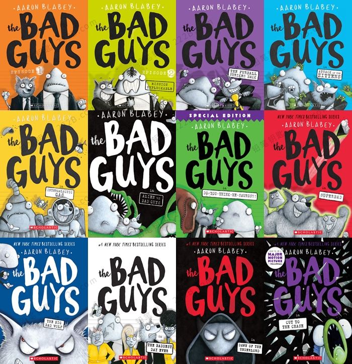 《The Bad Guys我是大坏蛋》12册儿童英文幽默漫画章节书PDF 百度云网盘下载