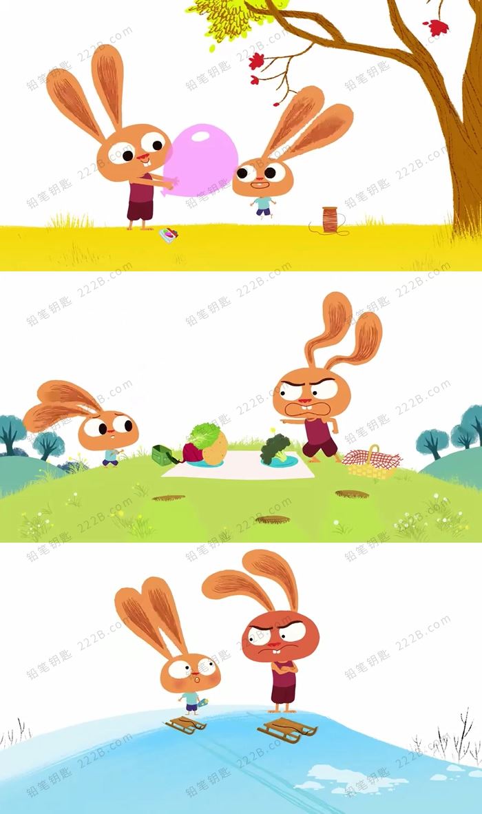 《Mister Rabbit兔子先生》24集无对白喜剧MP4动画视频 百度云网盘下载