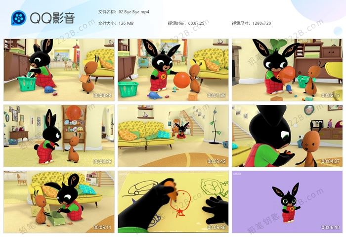 《小兔兵兵Bing Bunny》全40集第一季英文版MP4动画视频 百度云网盘下载