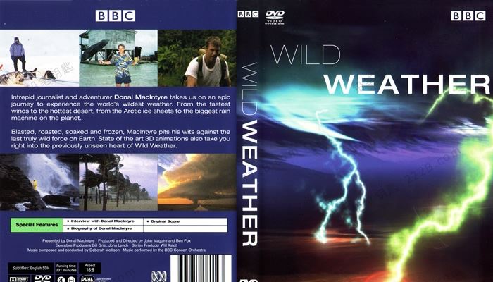 《狂野天气探秘Wild Weather》全3集英语中字科普英文纪录片 百度云网盘下载