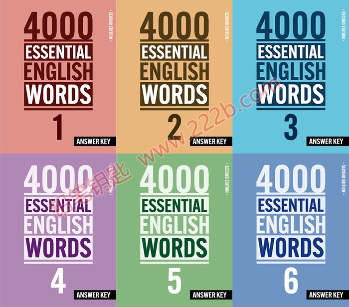 《4000 Essential English Words新版练习册》1~6级PDF+音频 百度云网盘下载