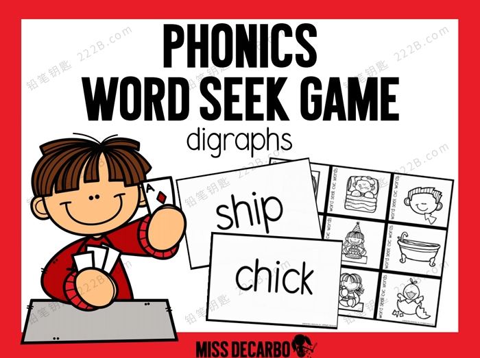 《Phonics Word Seek Game》八册自然拼读游戏组合PDF 百度云网盘下载