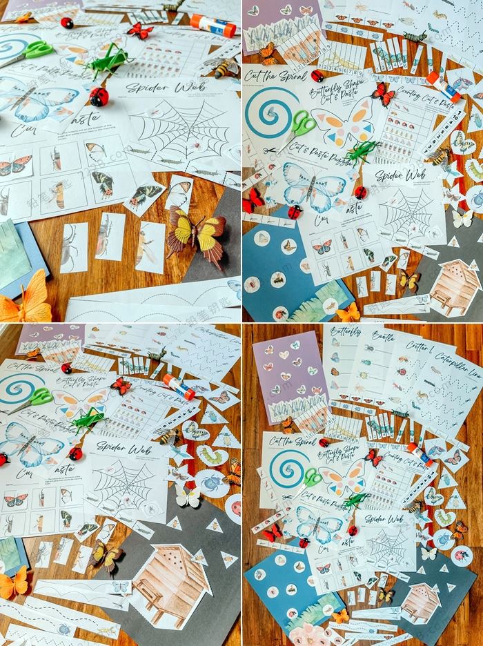 《Scissor_Practice_Unit》25张儿童手工剪纸游戏素材包PDF 百度云网盘下载