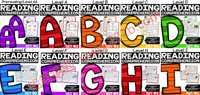 《Reading Comprehension Level AA-I》分级阅读练习作业纸 百度云网盘下载