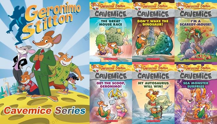 《Geronimo Stilton Cavemice Series》15册老鼠记者石代传奇系列英文章节书 百度云网盘下载