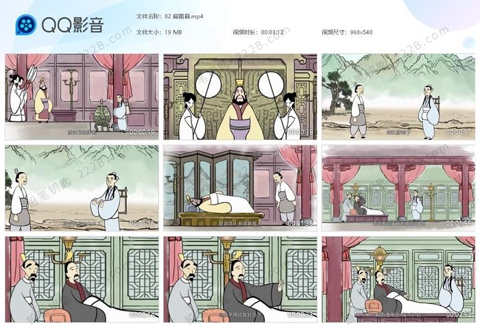 《中国历史文化名人》22集国学知识MP4动画视频 百度云网盘下载