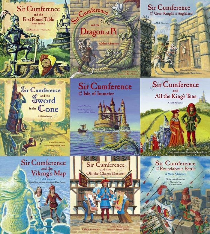 《Sir Cumference Series》九册儿童数学主题英文阅读系列PDF 百度云网盘下载