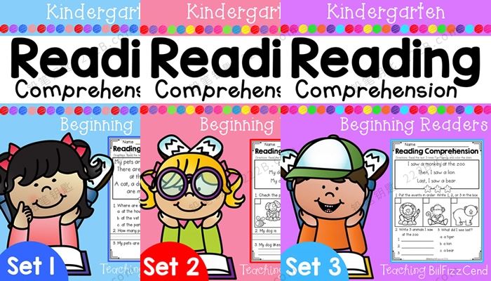 《Kindergarten Reading Comprehension》全三册阅读理解练习册PDF 百度云网盘下载