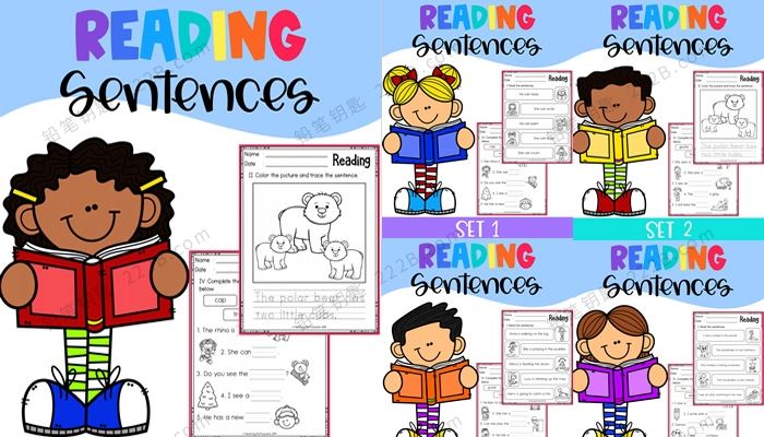 《Reading Sentences》全5册英语阅读句子练习纸PDF 百度云网盘下载
