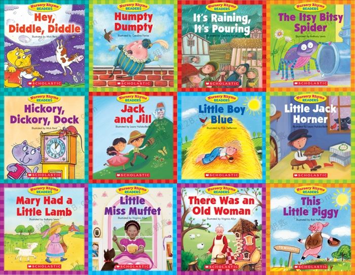 《Scholastic Nursery Rhyme Readers》12册英文童谣绘本PDF+MP3 百度云网盘下载