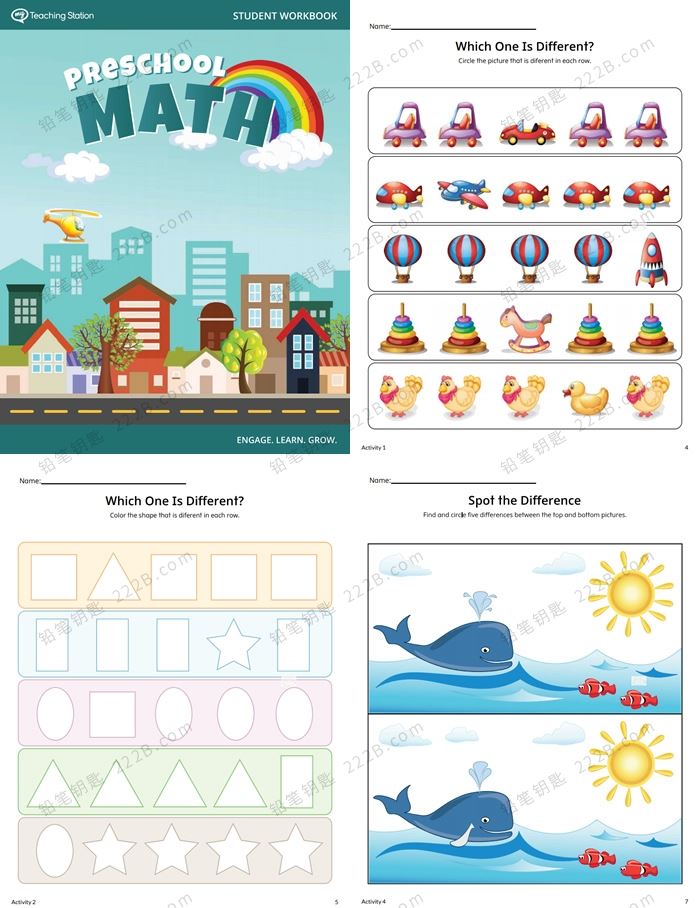 《MTS Preschool Math》348页幼小衔接数学练习册PDF 百度云网盘下载