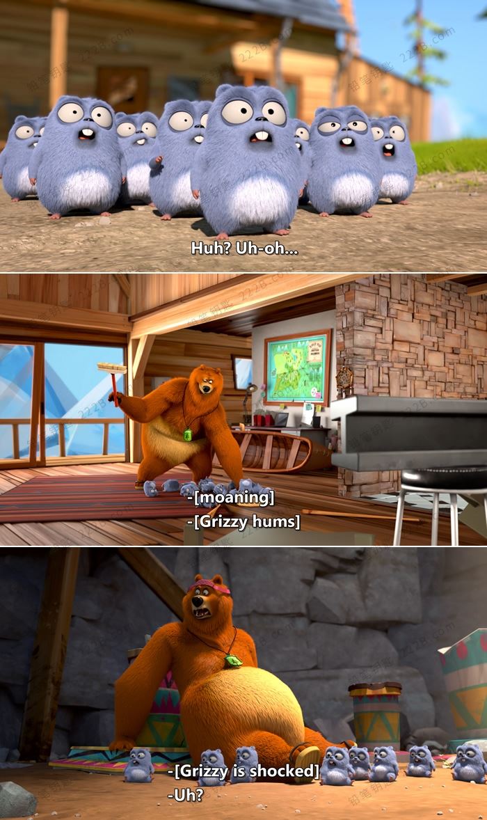 《灰熊和萌鼠Grizzy & the Lemmings》第一季全78集英文版动画视频 百度云网盘下载
