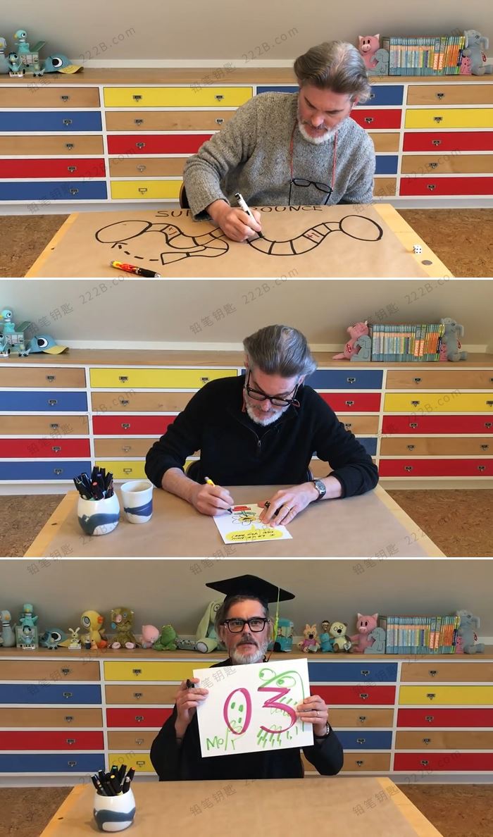 《LUNCH DOODLES with Mo Willems》22集小猪小象绘画美术课视频 百度云网盘下载
