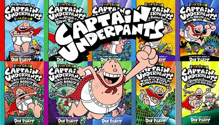 《Captain Underpants Series Full Color》10册内裤超人全彩英文漫画 百度云网盘下载