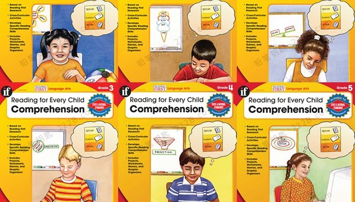 《Reading for Every Child Comprehension》K-5全6册英文阅读理解练习册PDF 百度云网盘下载