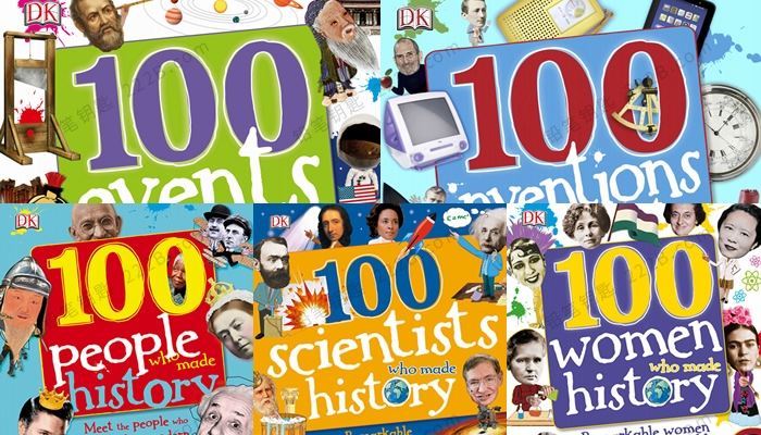 《100 in History》五册DK历史人物事件杂志PDF 百度云网盘下载