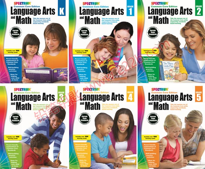 《Spectrum Language Arts and Math全六册K-5th》英文练习册PDF 百度云网盘下载